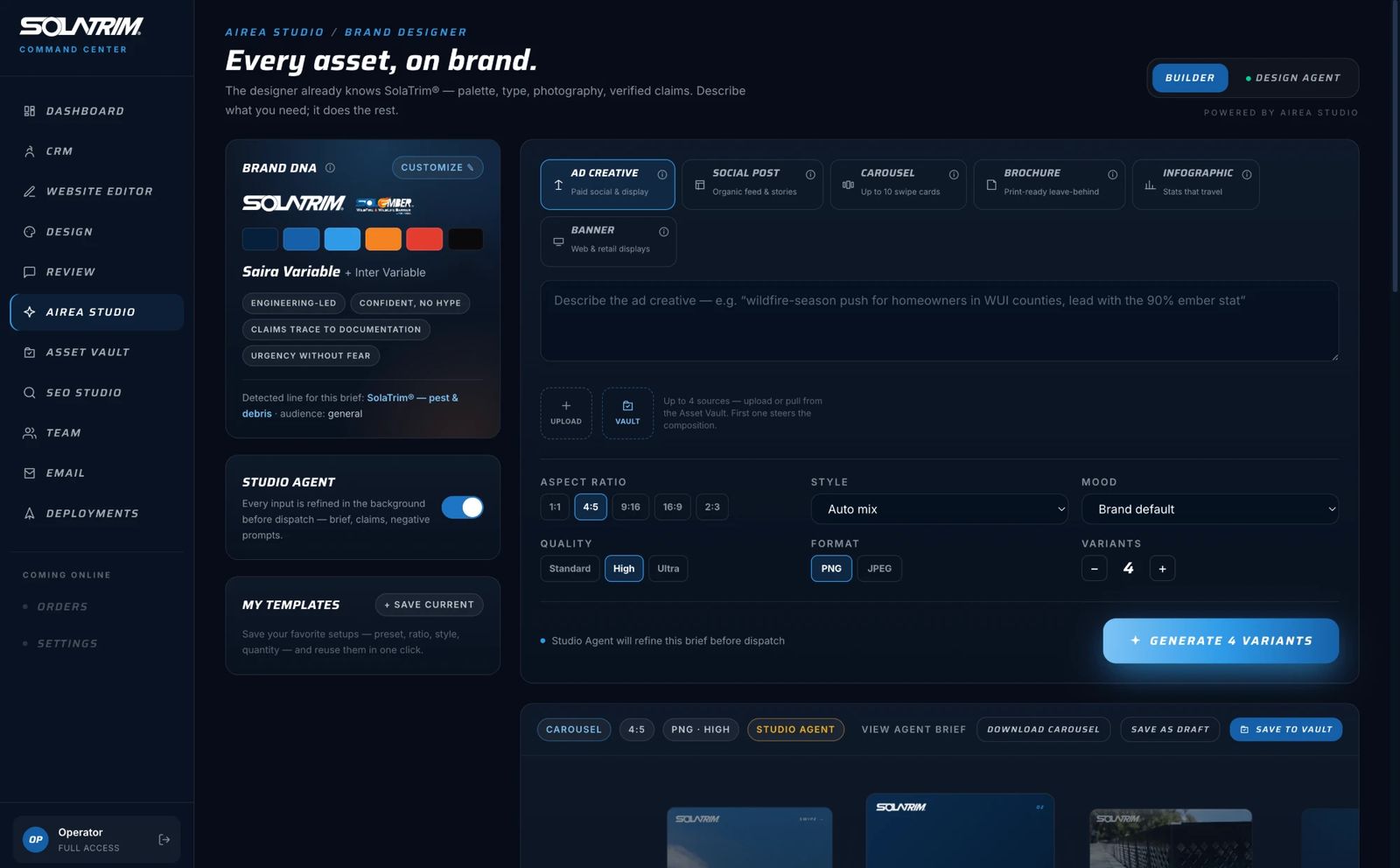 Production screen 8 of 18 — shipped client systems