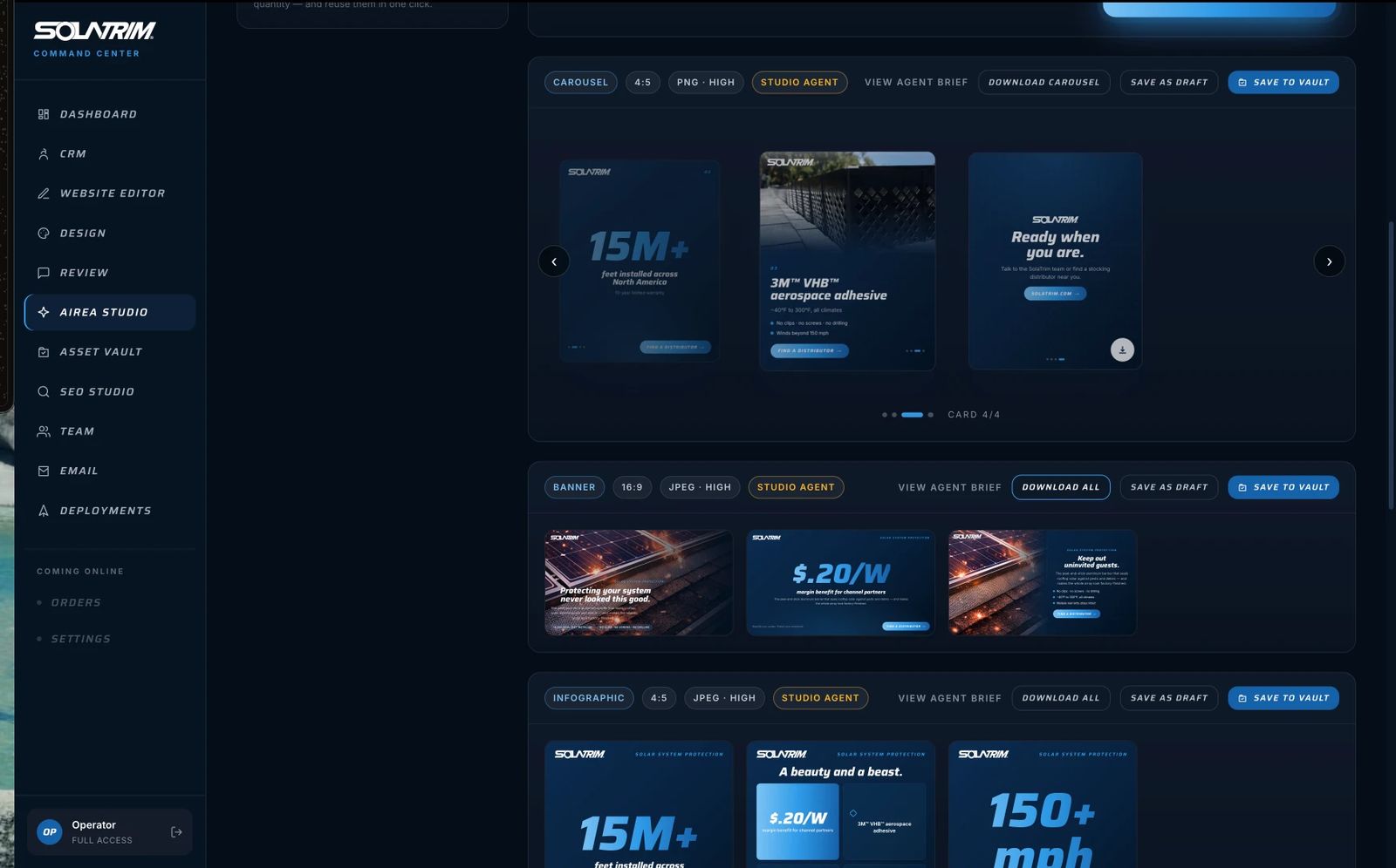 Production screen 9 of 18 — shipped client systems