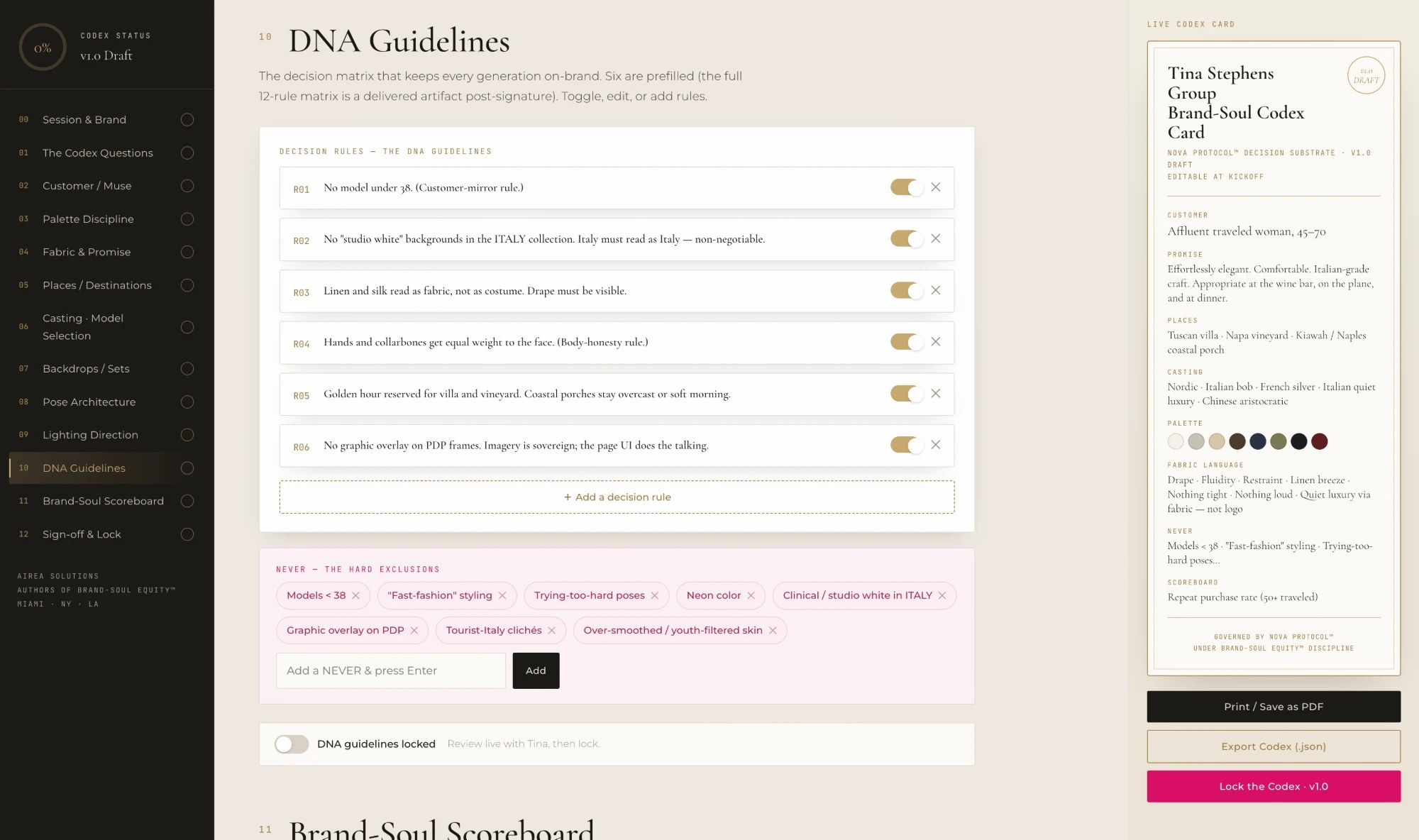 10 · DNA GUIDELINES — Rules with teeth.